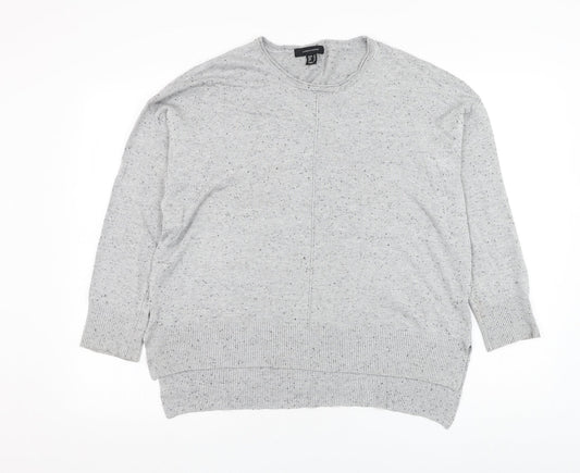 Atmosphere Womens Grey Round Neck  Viscose Pullover Jumper Size 16
