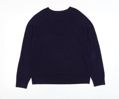 Marks & Spencer Womens Purple Round Neck  Acrylic Pullover Jumper Size 12