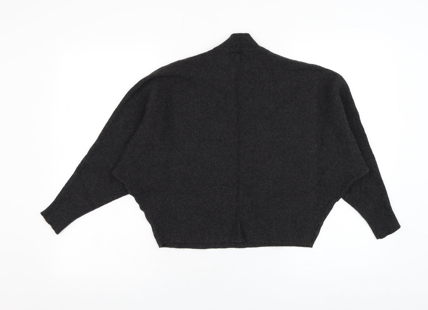 Apricot Womens Grey Mock Neck  Viscose Pullover Jumper Size 12