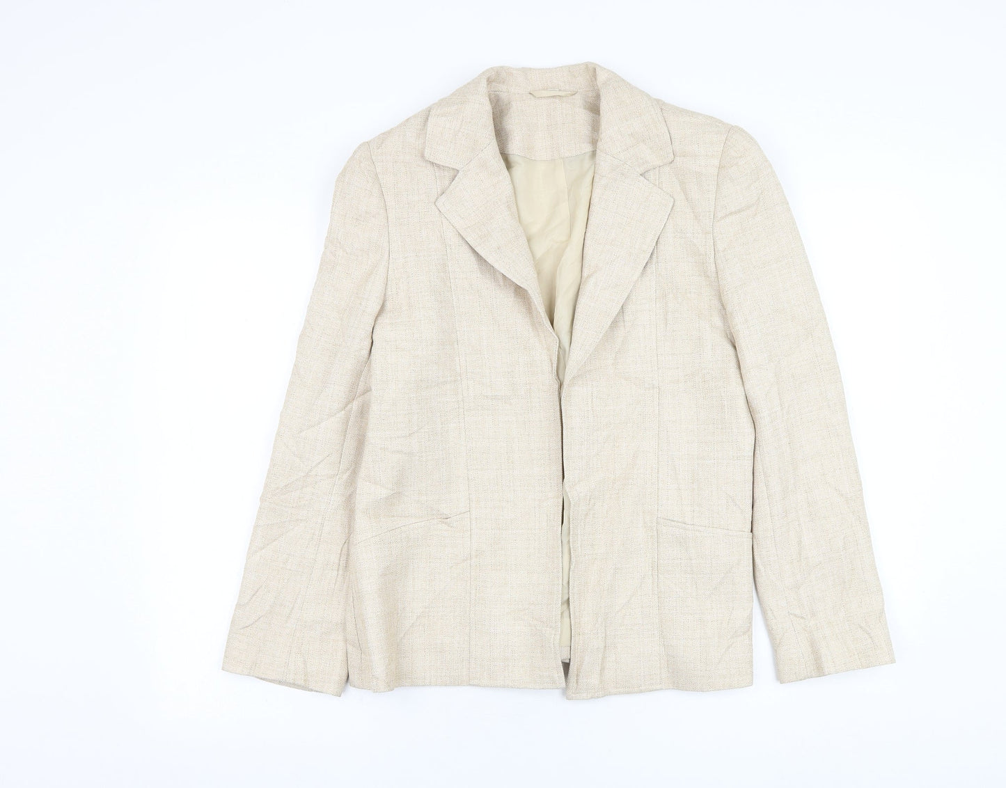 EWM Womens Beige   Jacket Blazer Size 12