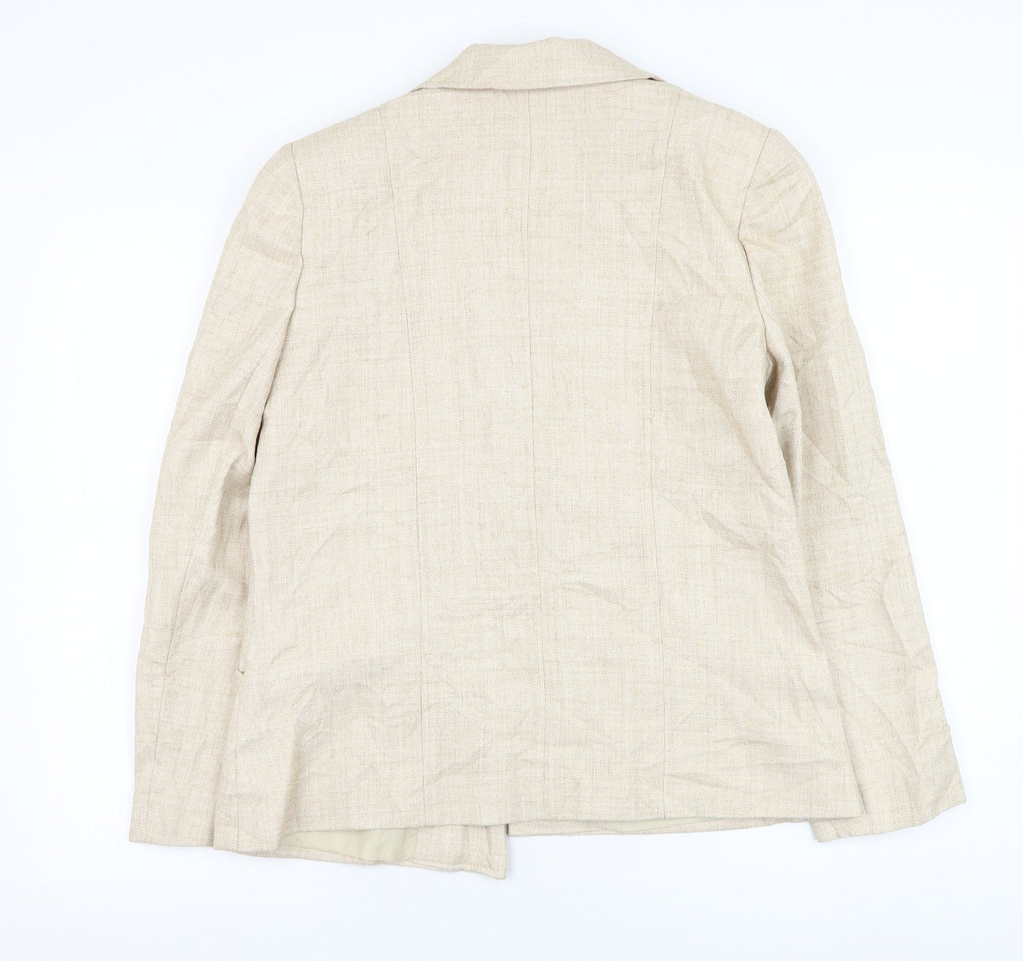 EWM Womens Beige   Jacket Blazer Size 12