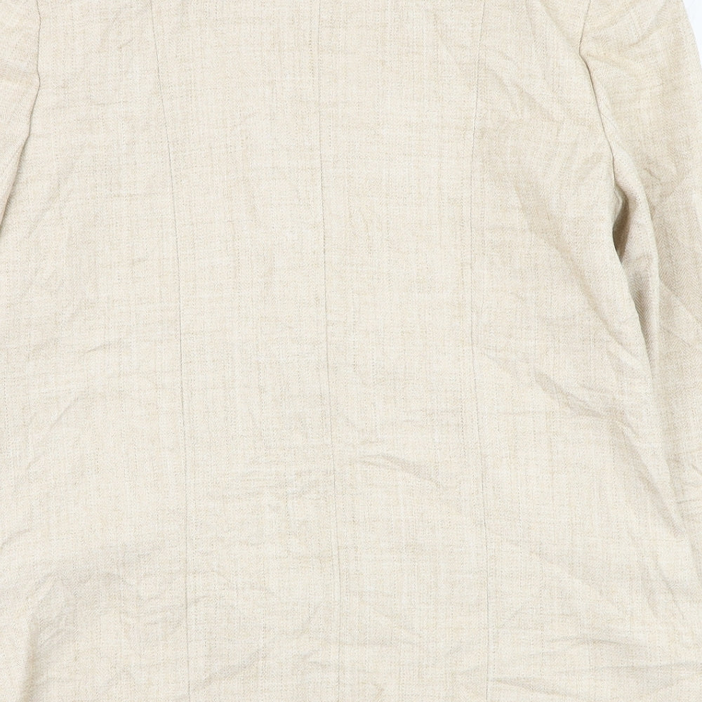 EWM Womens Beige   Jacket Blazer Size 12