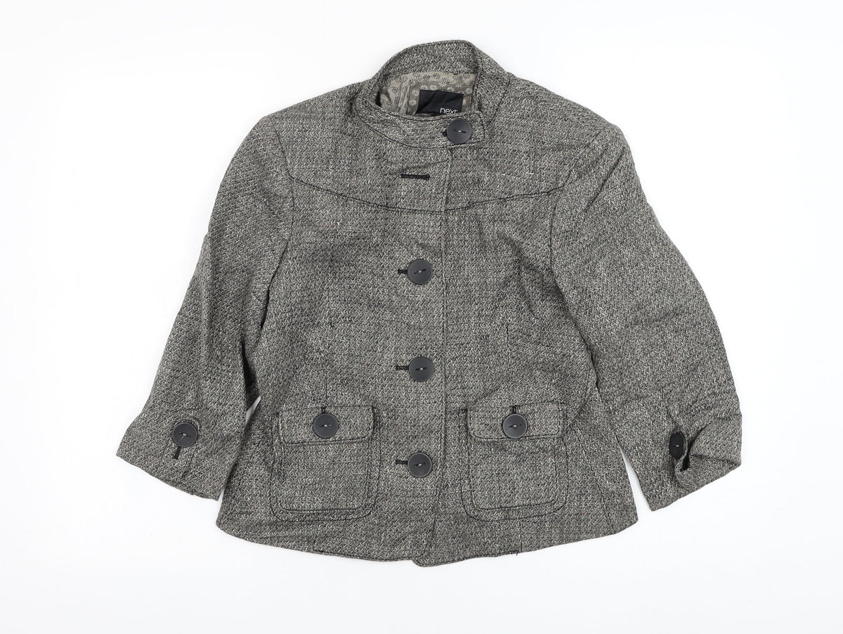NEXT Womens Grey   Jacket Blazer Size 12  Button