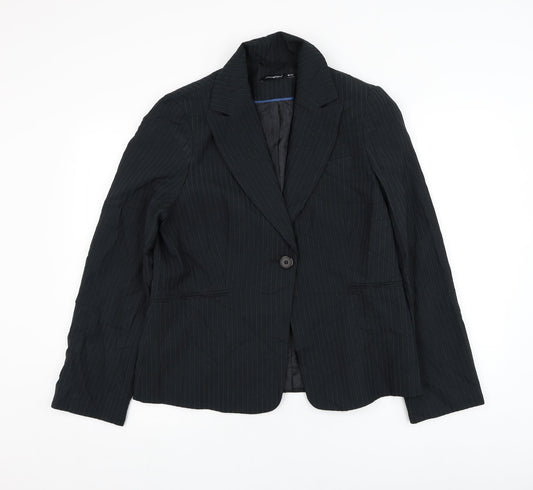Atmosphere Womens Blue Striped  Jacket Blazer Size 16  Button