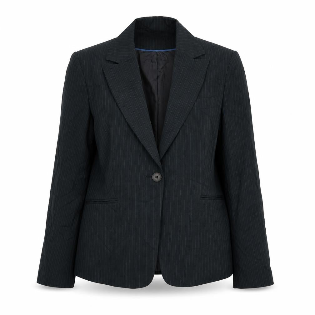 Atmosphere Womens Blue Striped  Jacket Blazer Size 16  Button