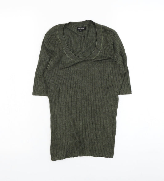 River Island Womens Green Round Neck  Viscose Pullover Jumper Size 10