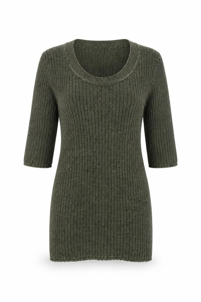 River Island Womens Green Round Neck  Viscose Pullover Jumper Size 10
