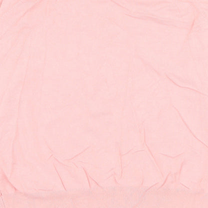 Preloved Dunnes Stores Womens Pink Round Neck  Viscose Pullover Jumper Size XL - Label