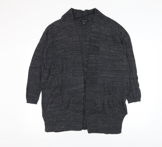 Atmosphere Womens Grey Square Neck  Cotton Cardigan Jumper Size 8