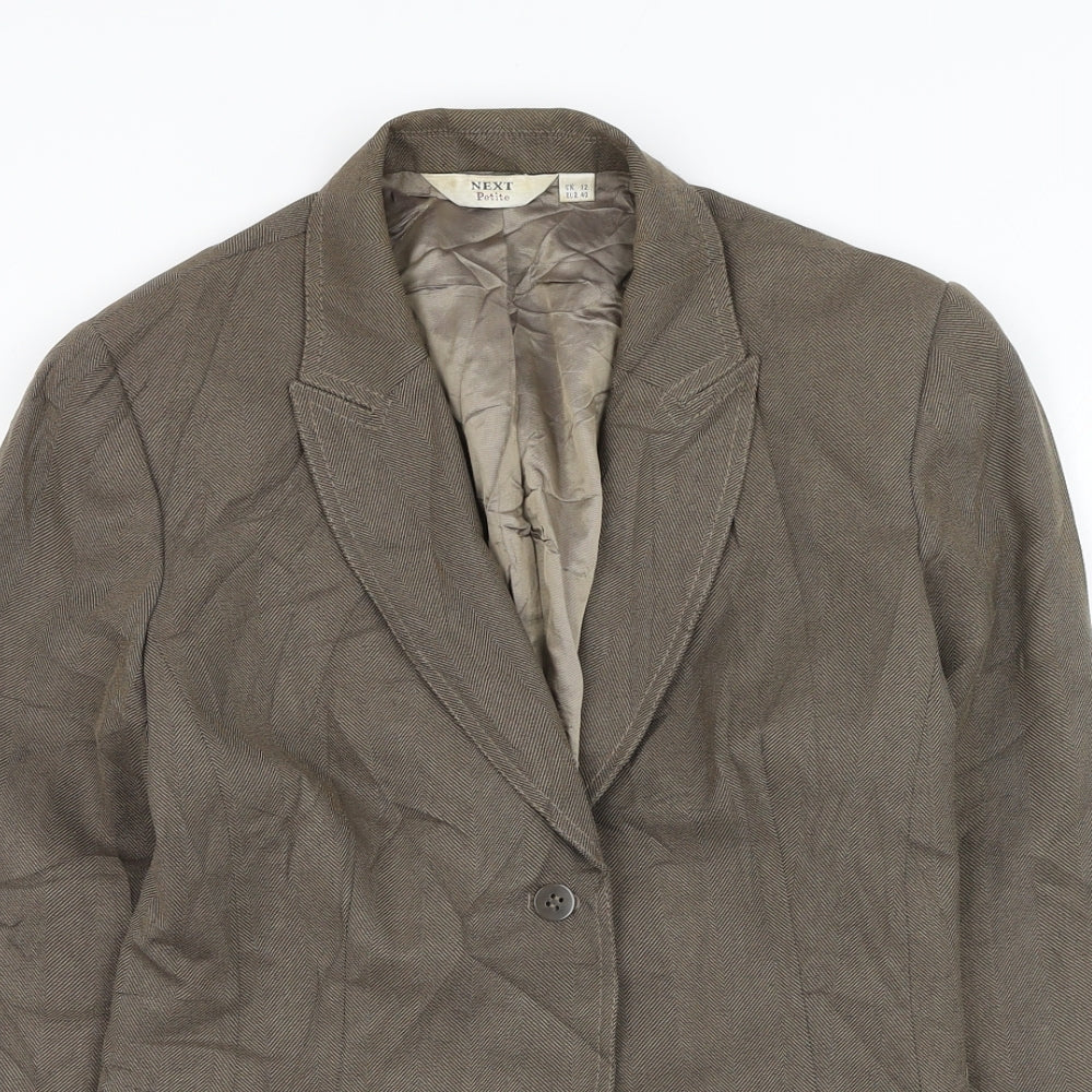 NEXT Womens Brown   Jacket Blazer Size 12  Button
