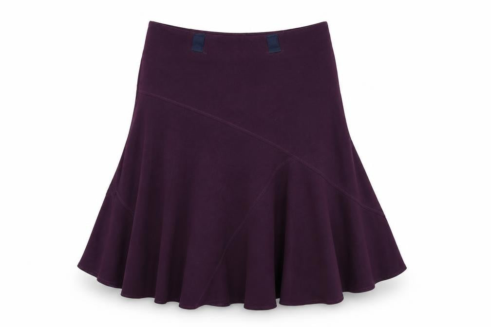 Berkertex Womens Purple  Polyester Skater Skirt Size 14   Zip