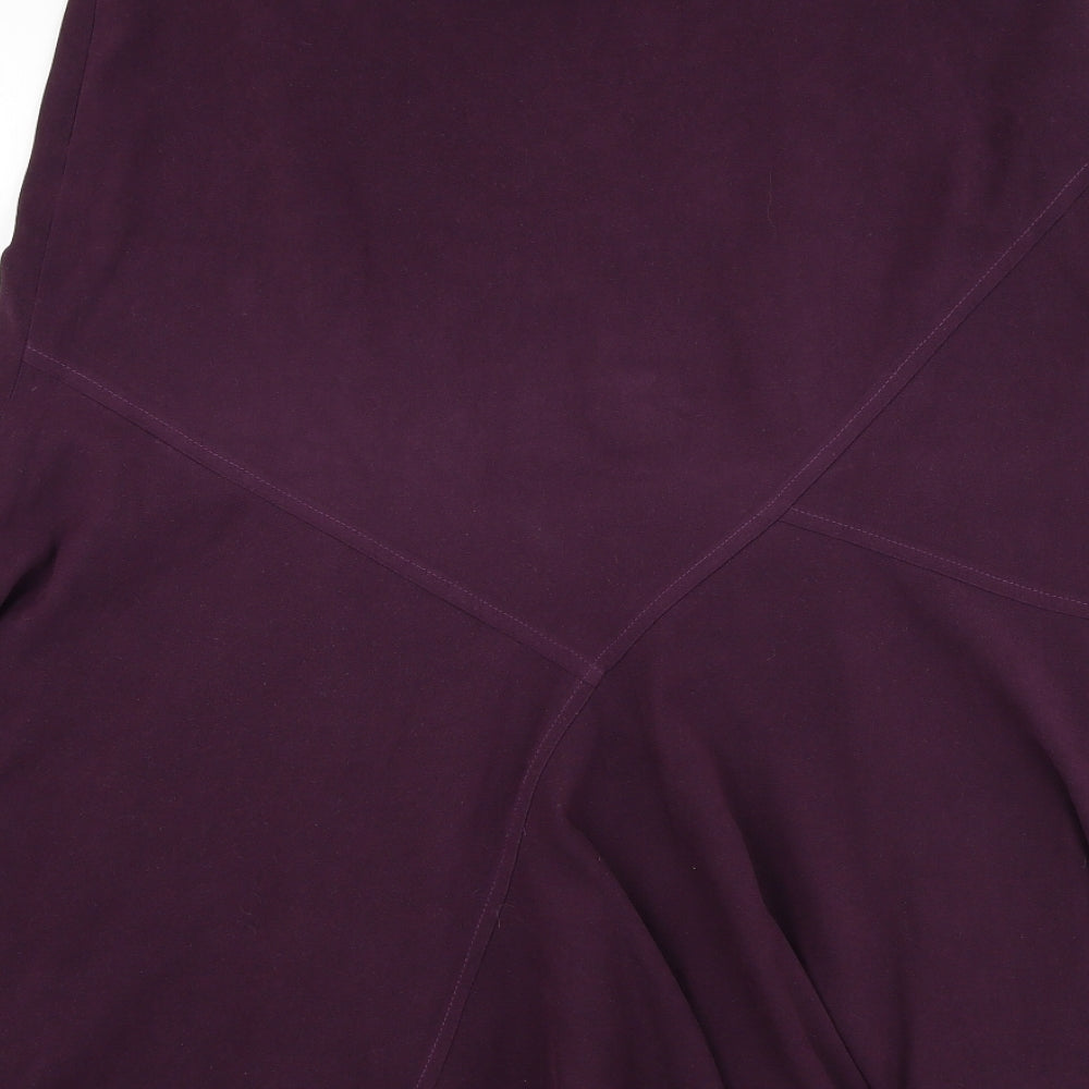 Berkertex Womens Purple  Polyester Skater Skirt Size 14   Zip