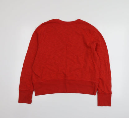 Gap Womens Red  Cotton Pullover Sweatshirt Size XL