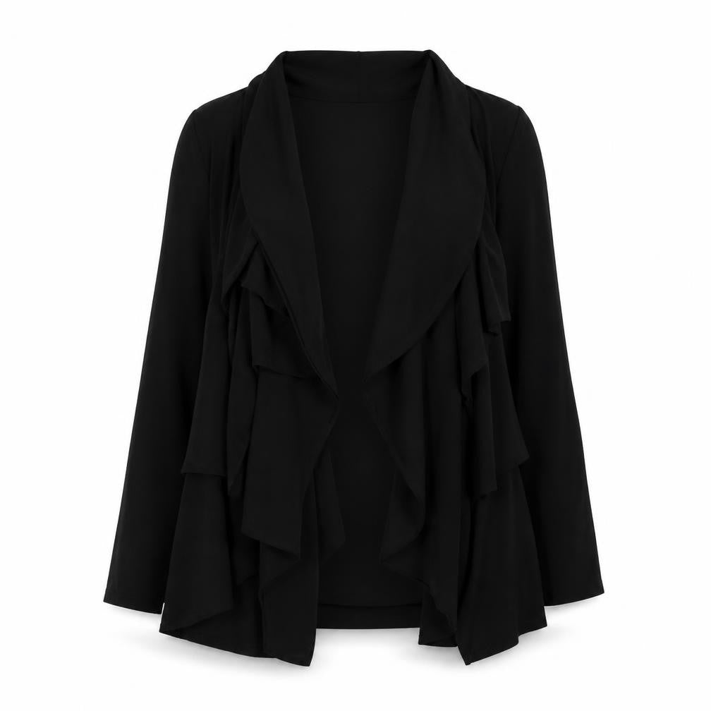 Michele Hope Womens Black  Polyester Kimono Blouse Size 10 V-Neck