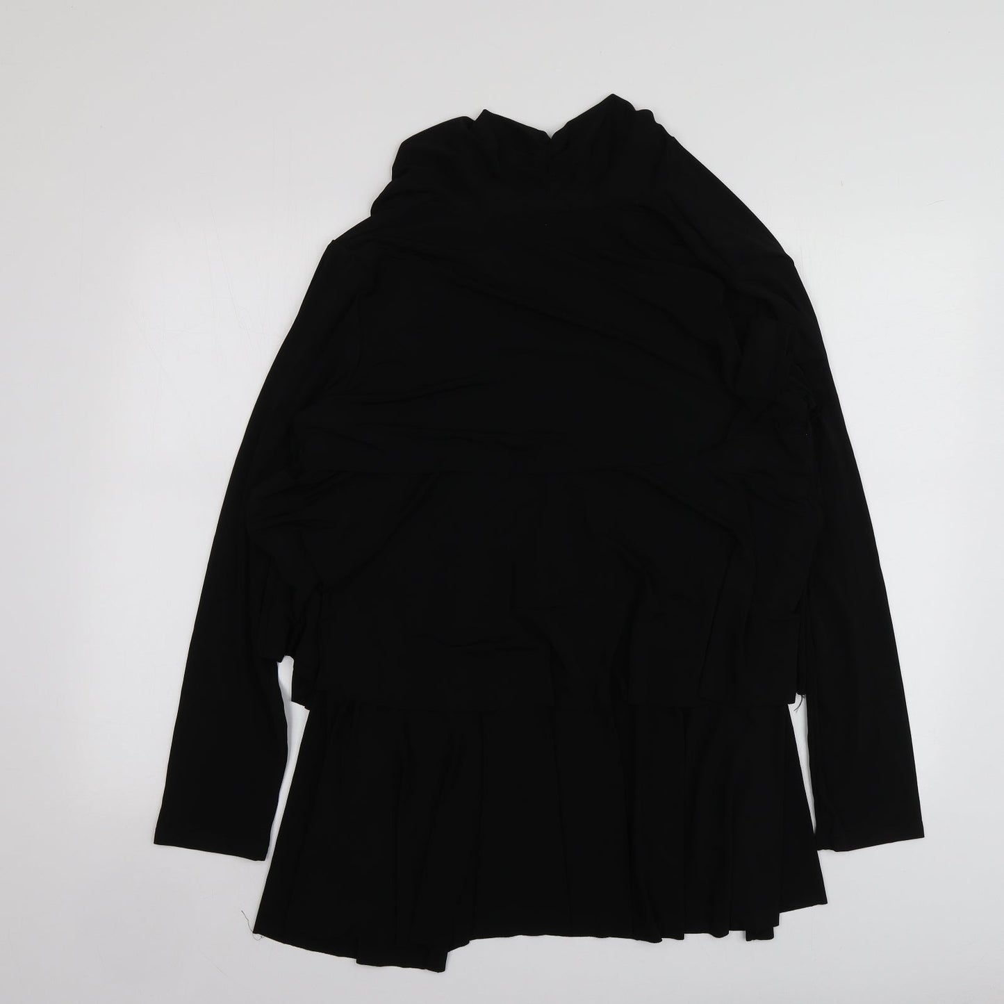 Michele Hope Womens Black  Polyester Kimono Blouse Size 10 V-Neck