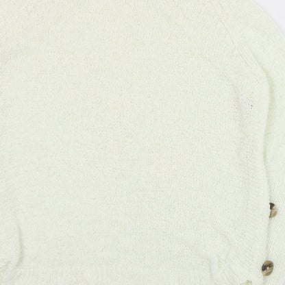 Charter Club Womens Ivory Round Neck  Acrylic Pullover Jumper Size 8