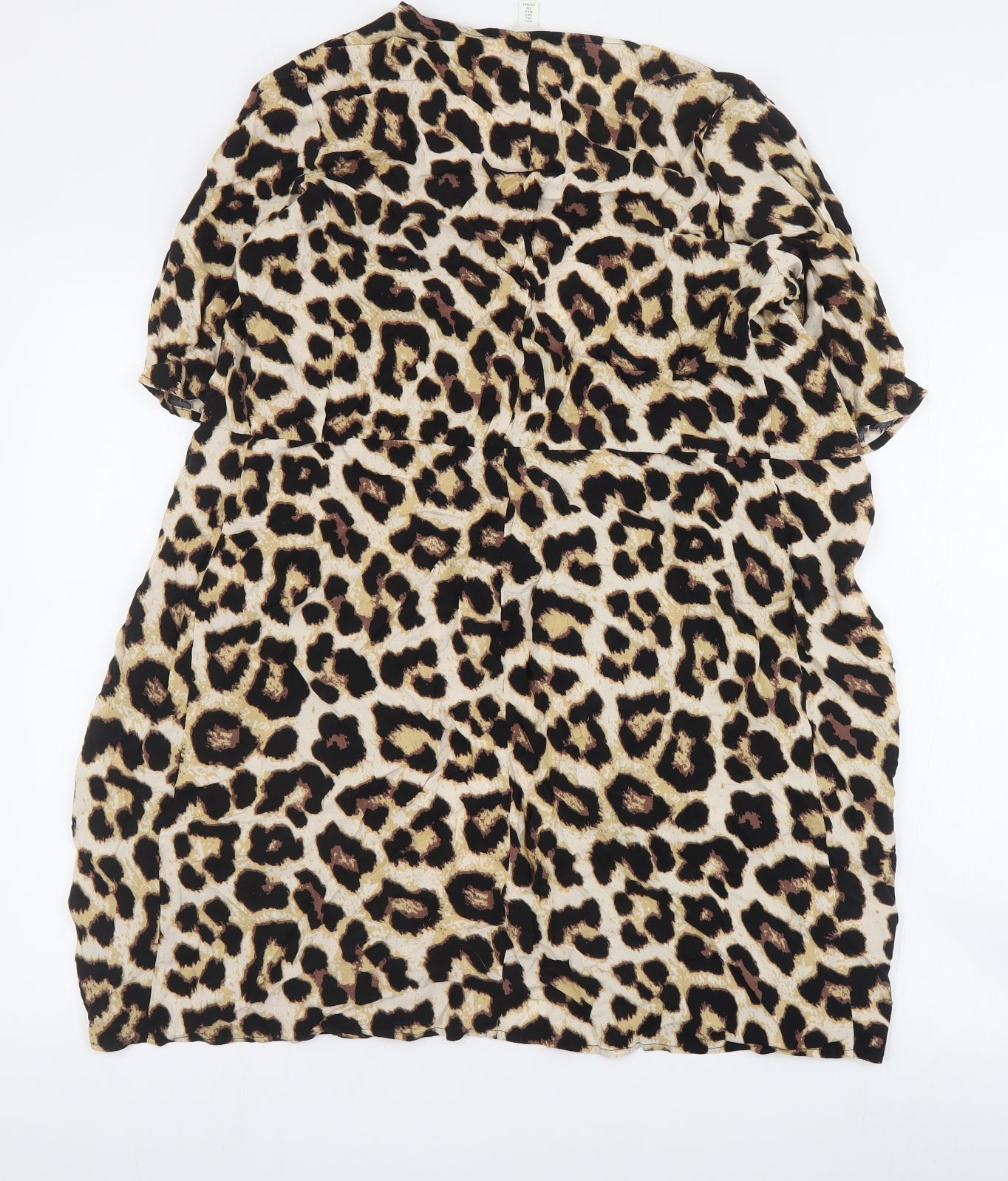 H&M Womens Brown Animal Print  Jacket  Size L  Tie