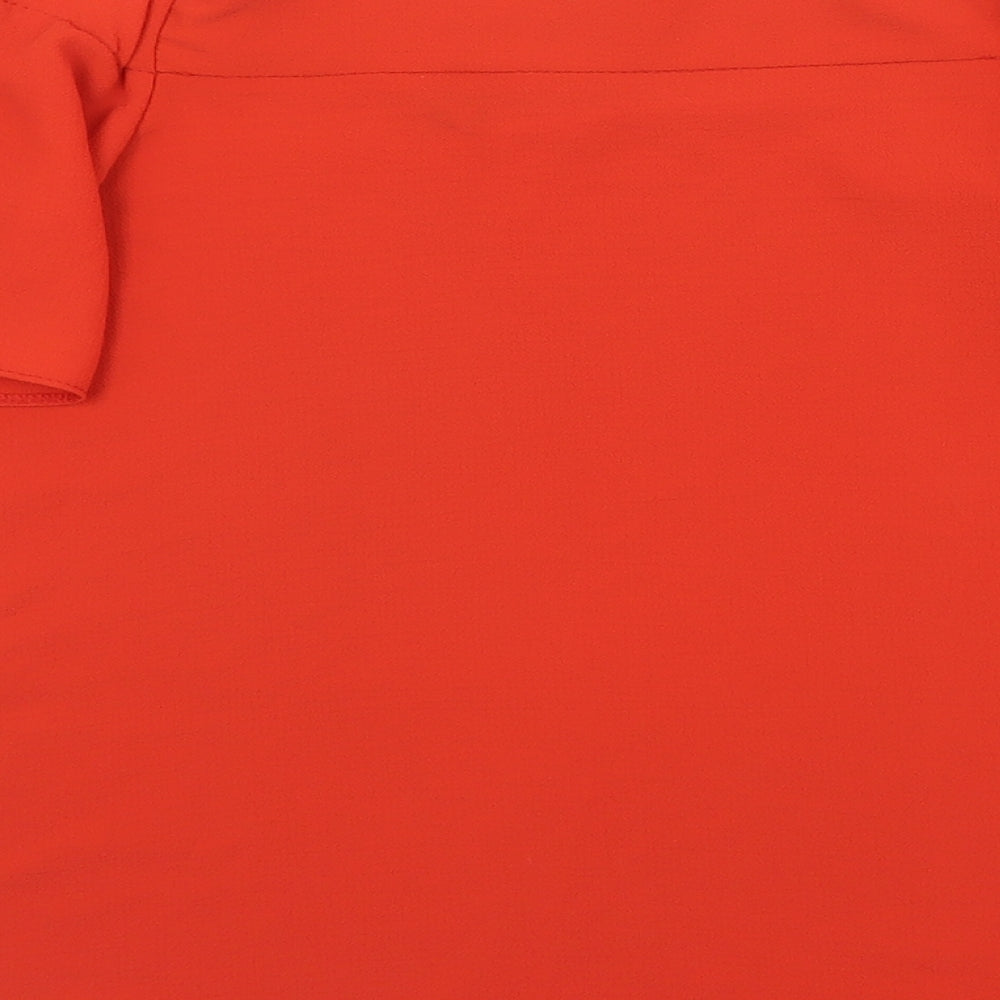 Primark Womens Red  Polyester Basic Blouse Size 8 Off the Shoulder