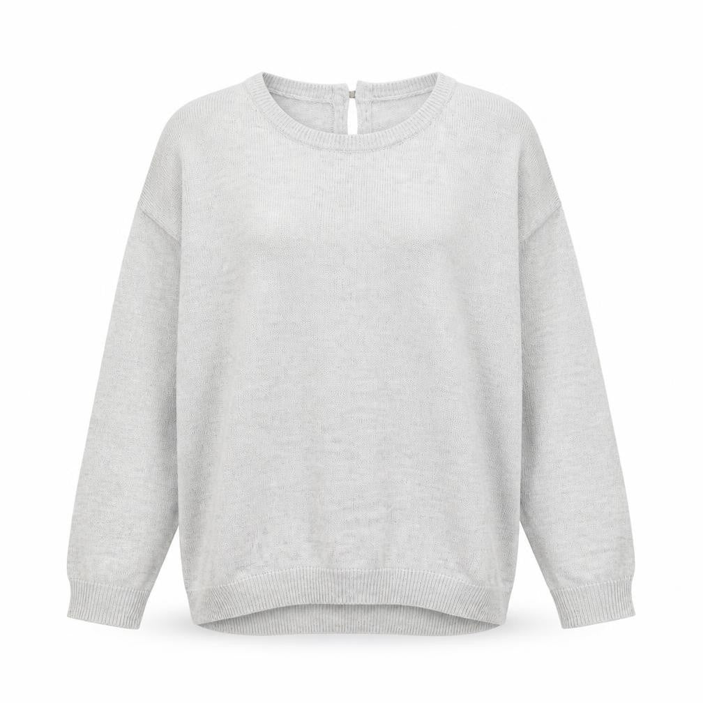 H&M Womens Grey Round Neck  Acrylic Pullover Jumper Size S