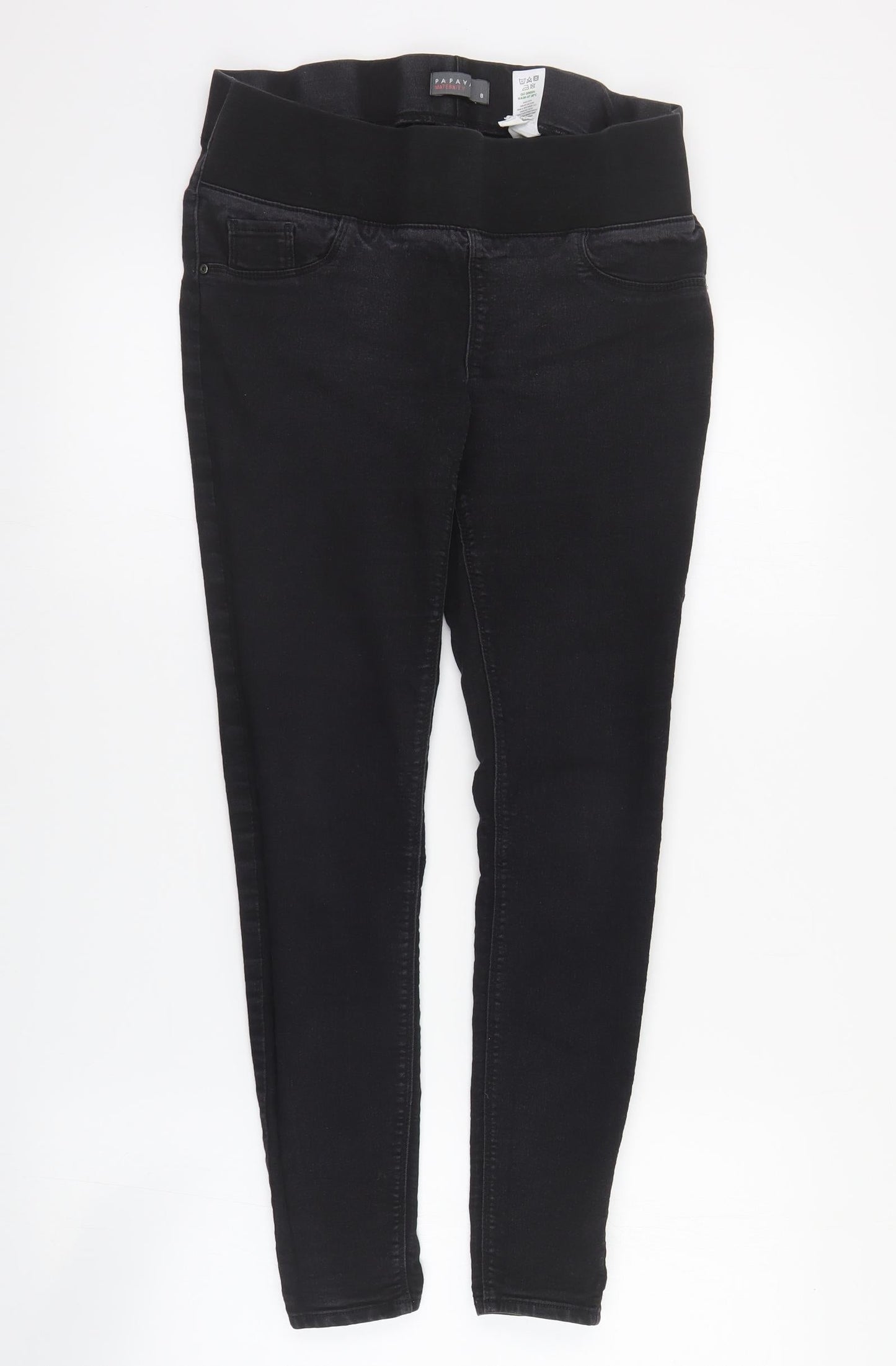 Papaya Womens Black  Cotton Jegging Jeans Size 8 L26 in Regular