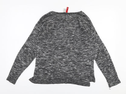 H&M Womens Grey Round Neck  Polyester Pullover Jumper Size S