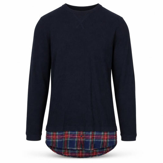 River Island Mens Blue Round Neck  Cotton Pullover Jumper Size S