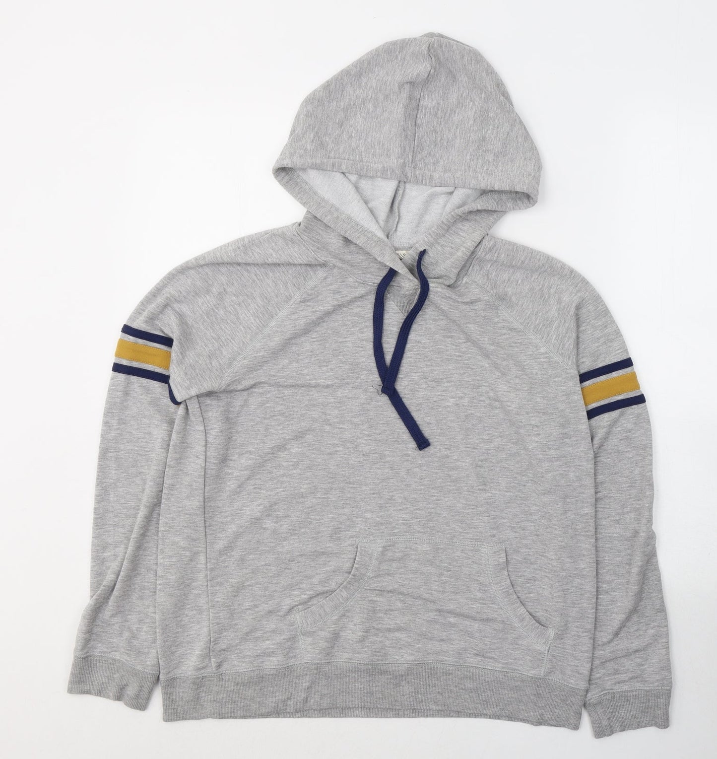 Pink Rose Womens Grey  Viscose Pullover Hoodie Size L  Pullover
