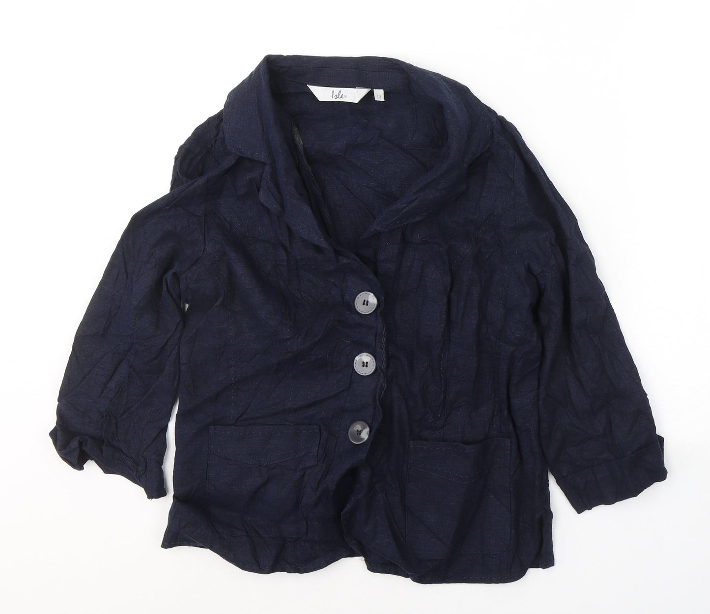 EWM Womens Blue   Jacket Blazer Size 12  Button