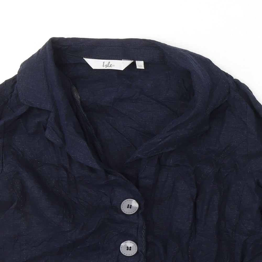 EWM Womens Blue   Jacket Blazer Size 12  Button