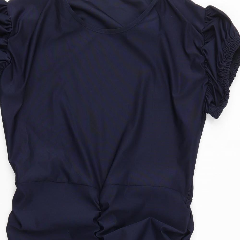 MISSFIGA Womens Blue  Polyester Bodycon  Size 14  Round Neck