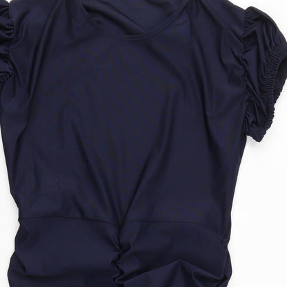 MISSFIGA Womens Blue  Polyester Bodycon  Size 14  Round Neck