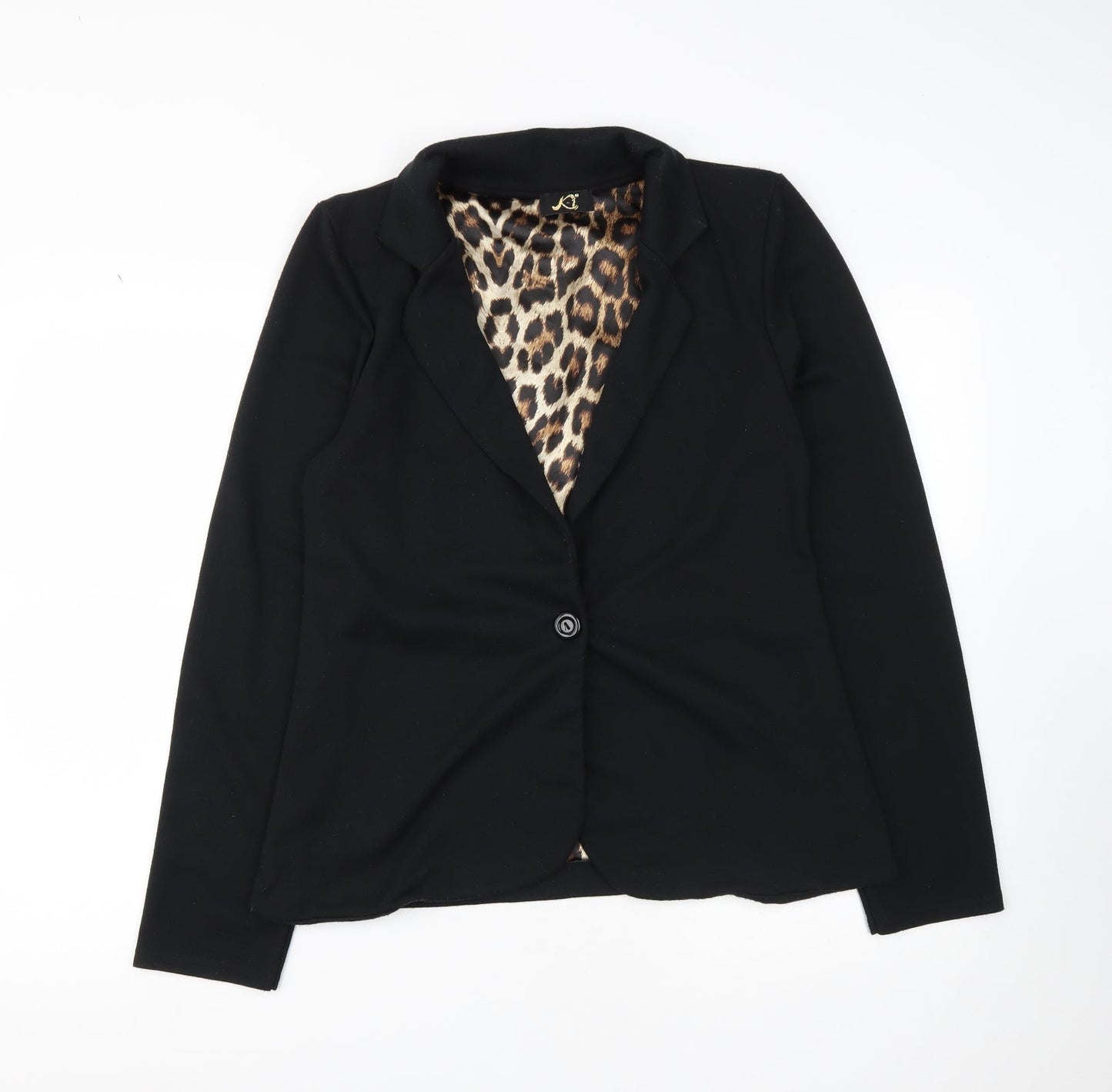 K-I Womens Black   Jacket  Size M  Button