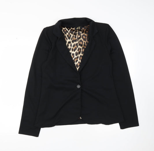 K-I Womens Black   Jacket  Size M  Button