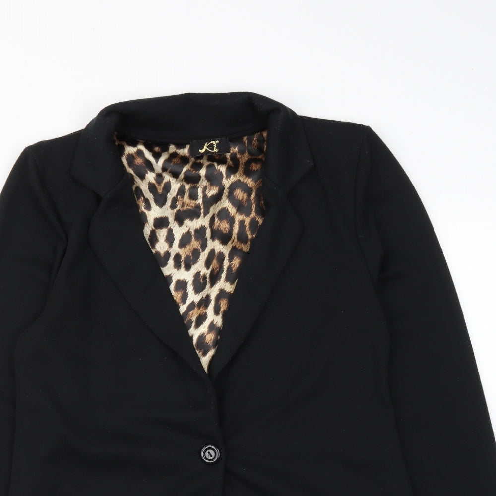 K-I Womens Black   Jacket  Size M  Button
