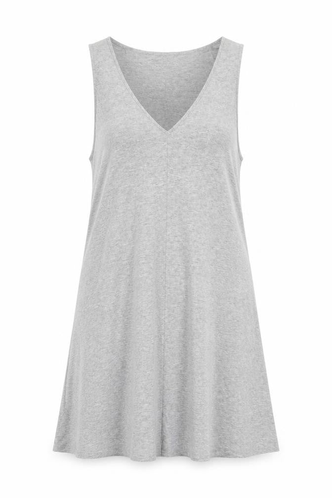 H&M Womens Grey  Viscose Basic Tank Size S V-Neck