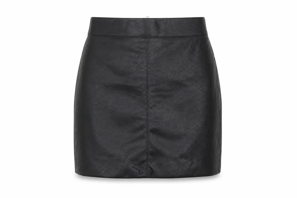 H&M Womens Black  Polyester A-Line Skirt Size 10   Tie
