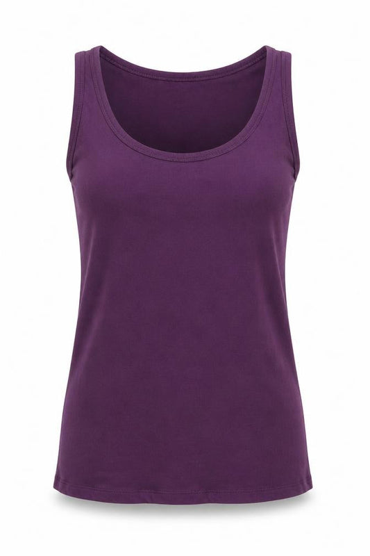 TALLY WEiJL Womens Purple  Polyester Basic Tank Size XL Round Neck