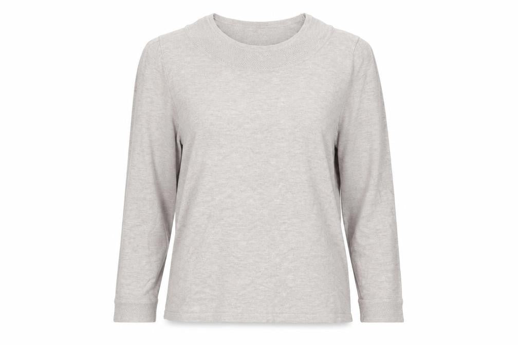 Bonmarché Womens Beige Round Neck Viscose Pullover Jumper Size L