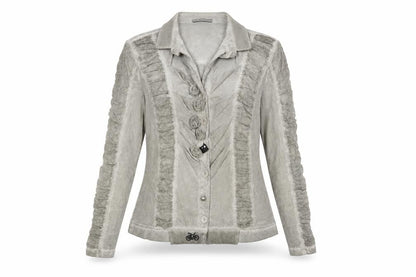 Elly Italia Womens Grey   Jacket Blazer Size M  Button