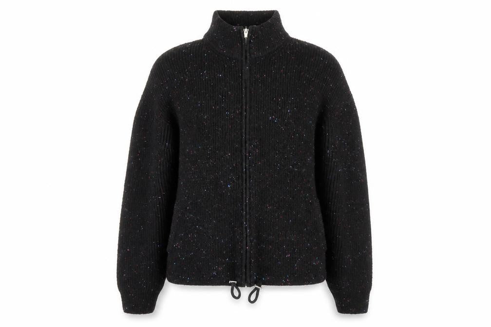 Marks & Spencer Womens Black  Acrylic Full Zip Sweatshirt Size XL  Zip