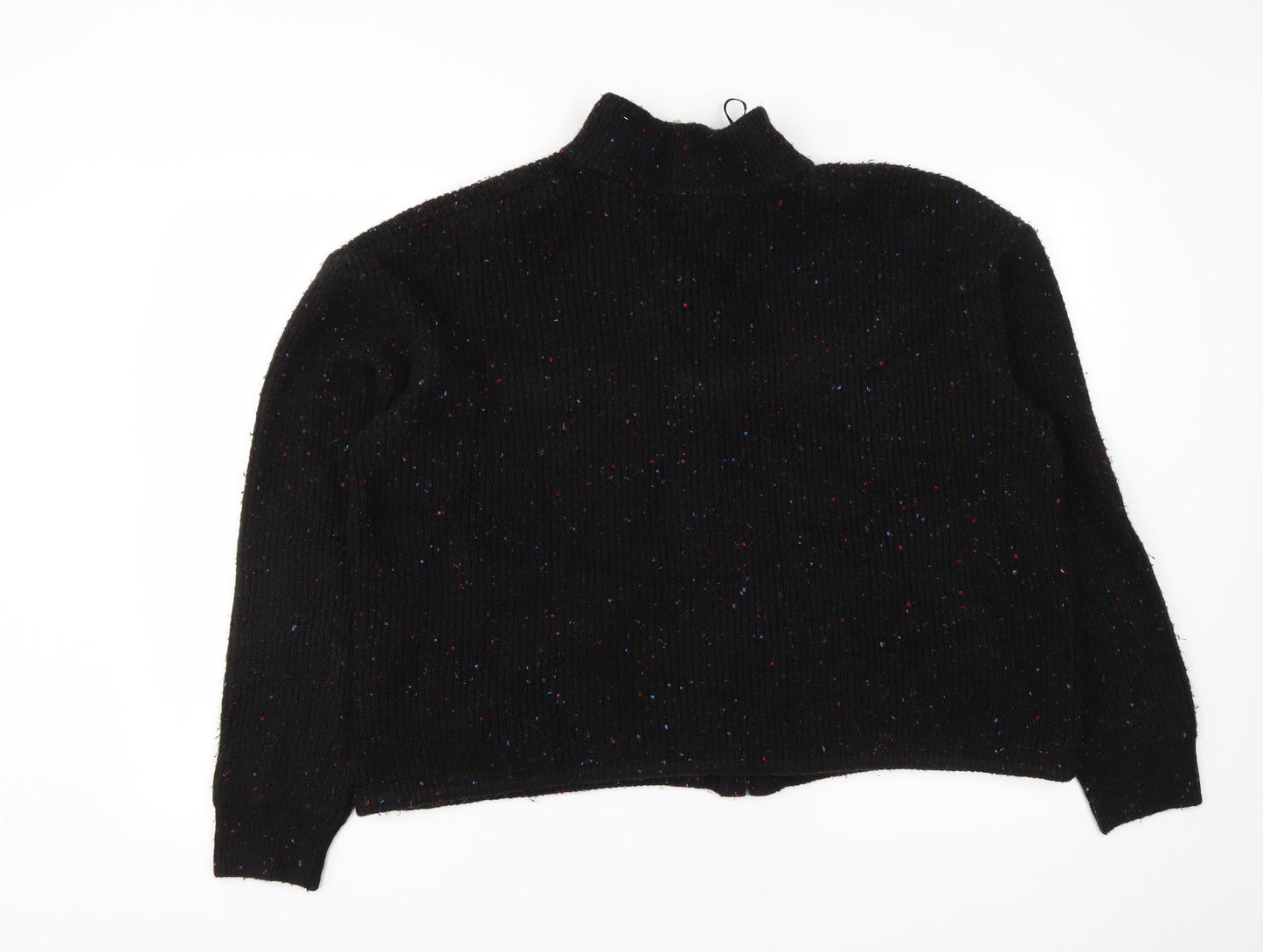 Marks and Spencer Womens Black  Acrylic Full Zip Sweatshirt Size XL  Zip
