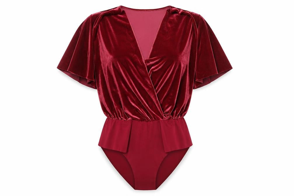 Zara Womens Red  Polyester Playsuit One-Piece Size S  Snap