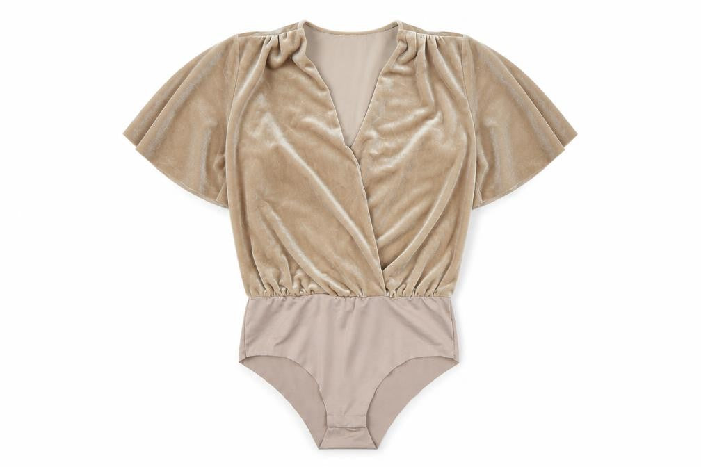 Zara Womens Gold  Polyester Bodysuit One-Piece Size S  Snap