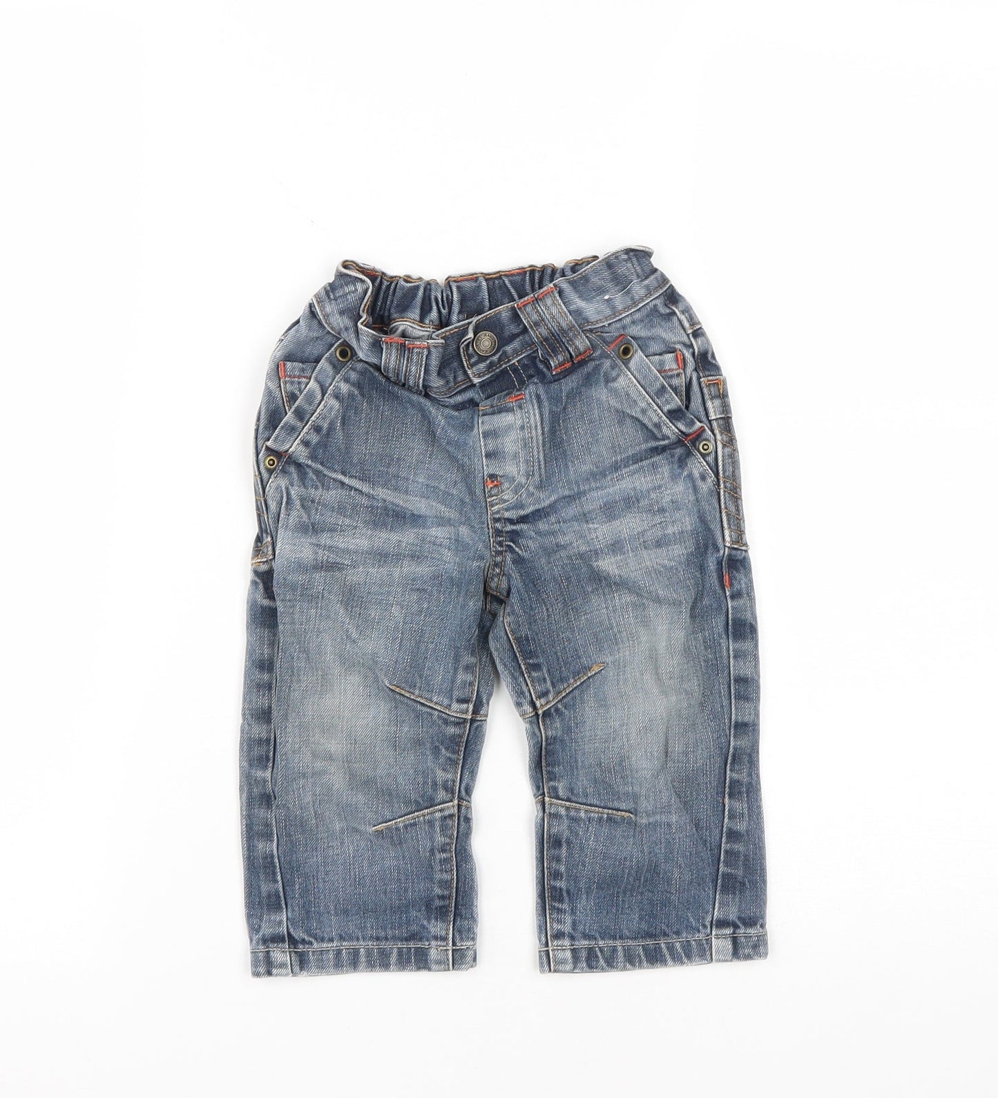 NEXT Boys Blue  Cotton Jogger Jeans Size 12-18 Months  Snap
