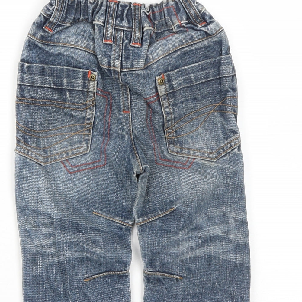 NEXT Boys Blue  Cotton Jogger Jeans Size 12-18 Months  Snap