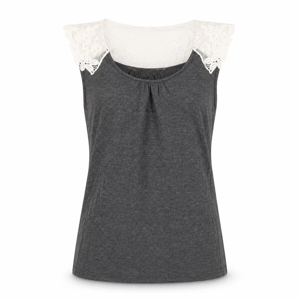 Boux Avenue Womens Grey  Viscose Basic Tank Size 8 Round Neck