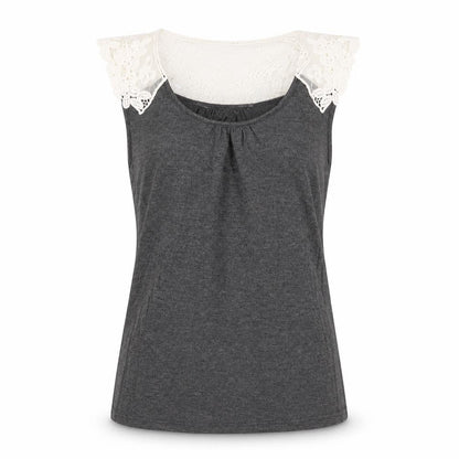 Boux Avenue Womens Grey  Viscose Basic Tank Size 8 Round Neck