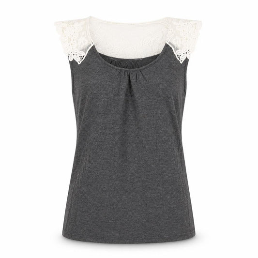Boux Avenue Womens Grey  Viscose Basic Tank Size 8 Round Neck