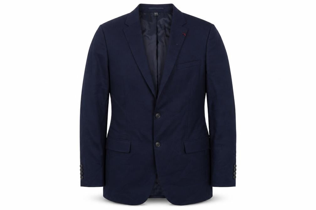 Marks & Spencer Mens Blue  Polyester Jacket Suit Jacket Size 42