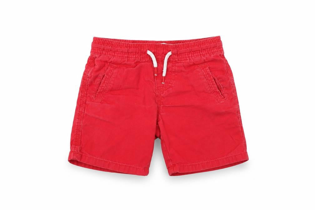 Denim & Co. Boys Red  Cotton Sweat Shorts Size 2 Years  Regular Drawstring